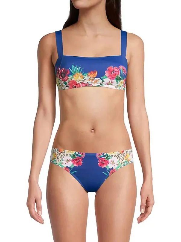 Floral Style Fae Bandeau Top In Multi