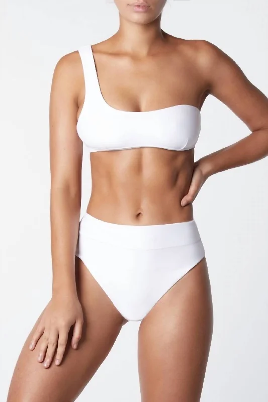 Limited Time Offers Asymmetric One Shoulder Bikini Top In White