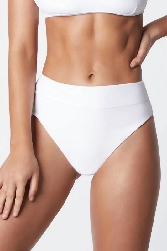 Discount Extravaganza High Waist Bikini Bottom In White