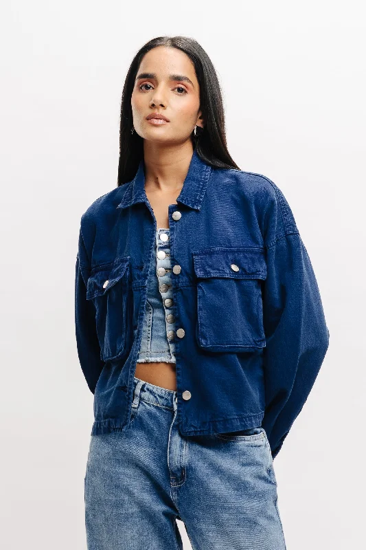 New Styles Just In Blue Oversized Denim Jacket