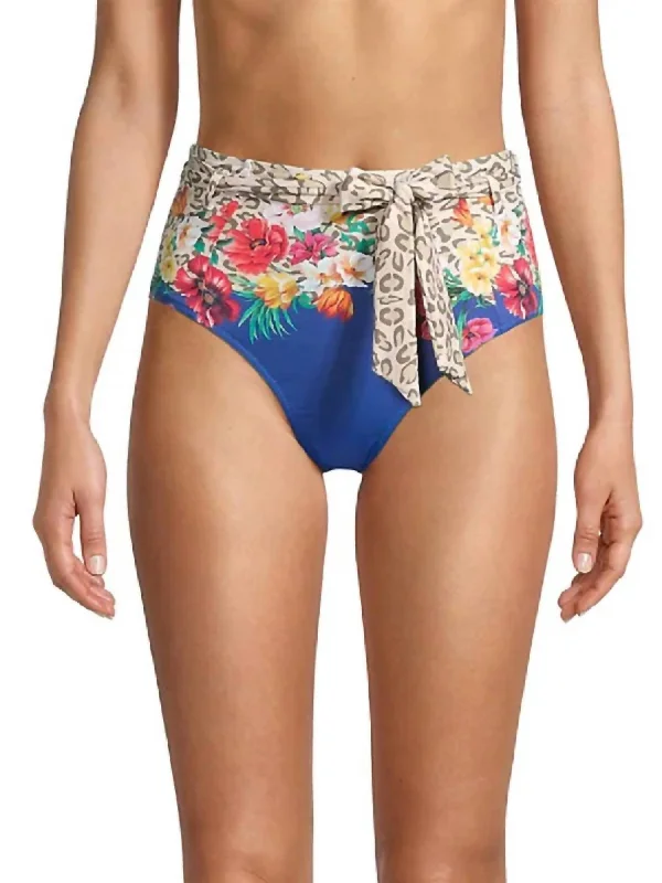 Current Trends Fae High Waist Tie Up Bottom In Multi