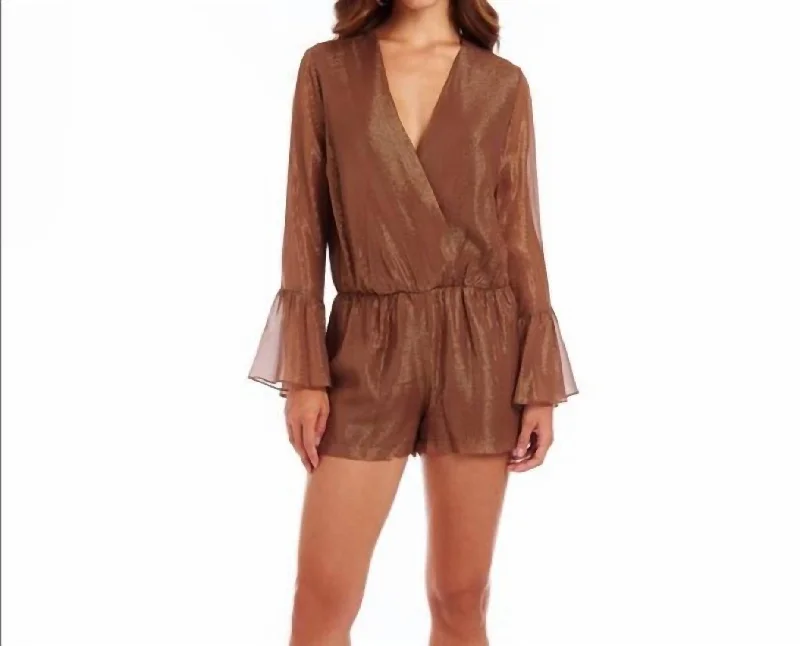 Season Sale Seraphina Romper In Harvest
