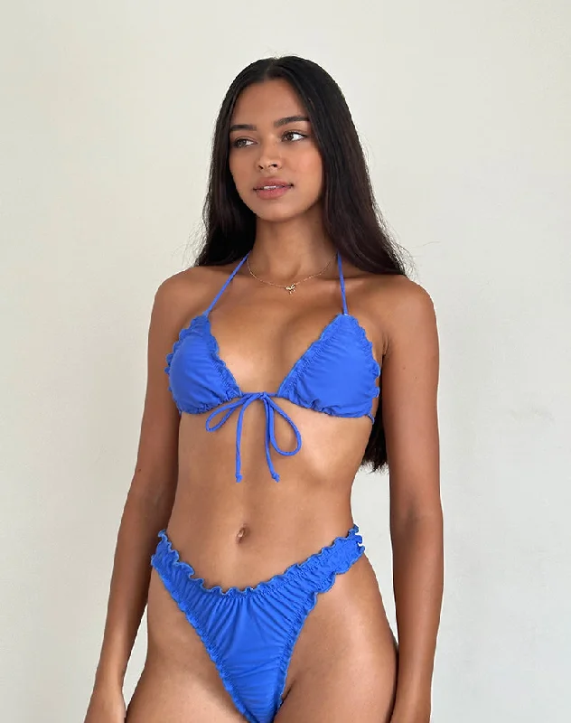Minimalist Chic Prisha Bikini Top in Royal Blue