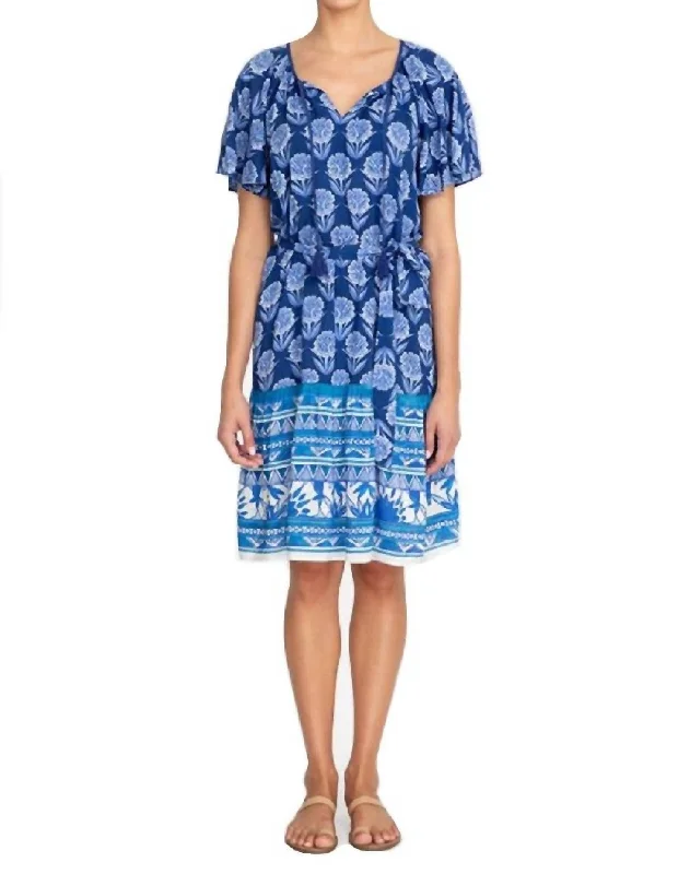 Feminine Charm Yao Short Sleeve Cover Up In Multi
