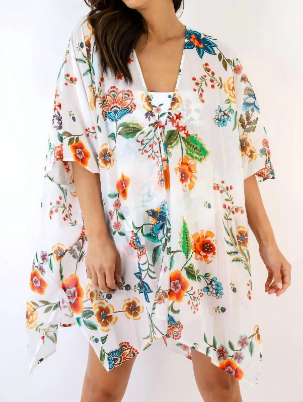 Style Without Limits Ardella Cover Up Kimono In Multi