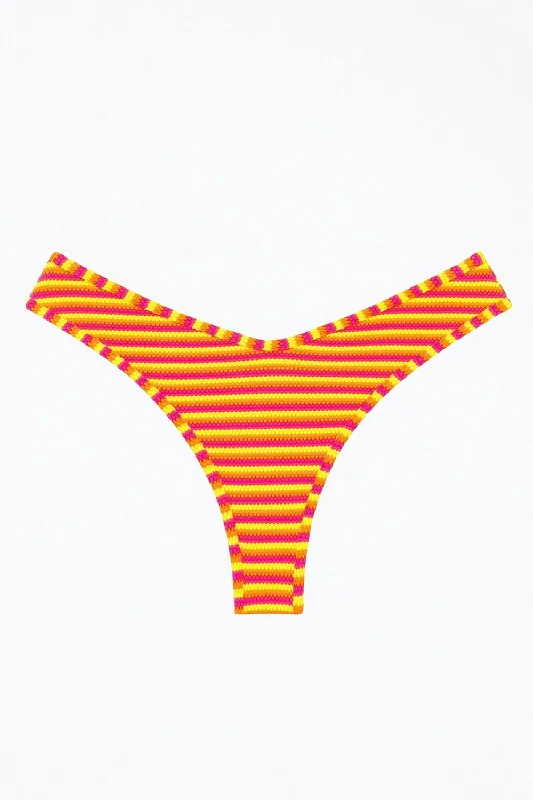Shop Sales Lulu High-Leg Bikini Bottom In Neon Stripe