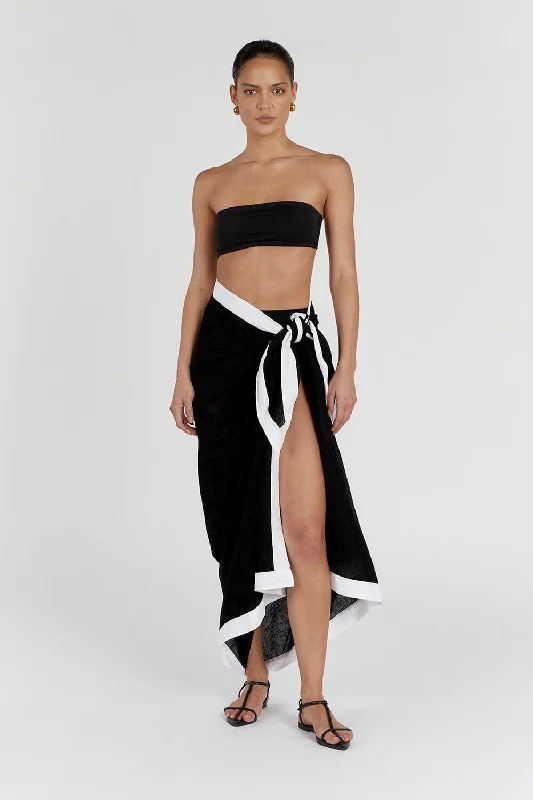 Trendy Street Style Attire CALLIE BLACK BANDEAU TOP
