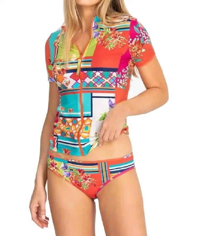 Everyday Glamour Nanya Surf Shirt In Multi