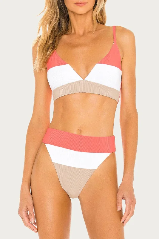 Clearance Sale, All Cheap Alexis Bottom In Coral Colorblock