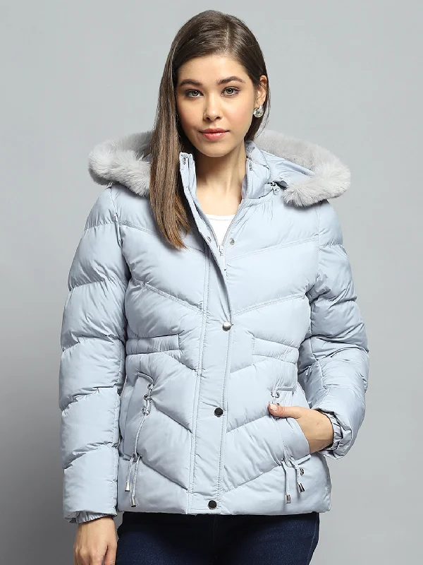 Big Savings Women Grey Solid Detachable Hood Full Sleeve Jacket