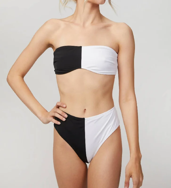 Odd Size Clearance Sale Clio Bikini Top In Black/white