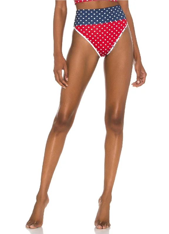 Versatile Wardrobe Essentials Emmy Bottom In Patriotic Polka Dot