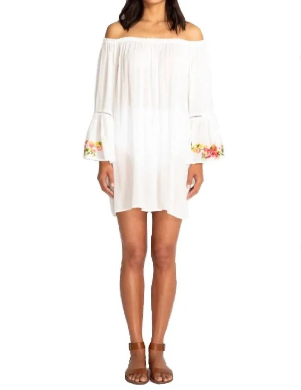 Limited - Time Bundle Casey Bell Sleeve Tunic Coverup In White