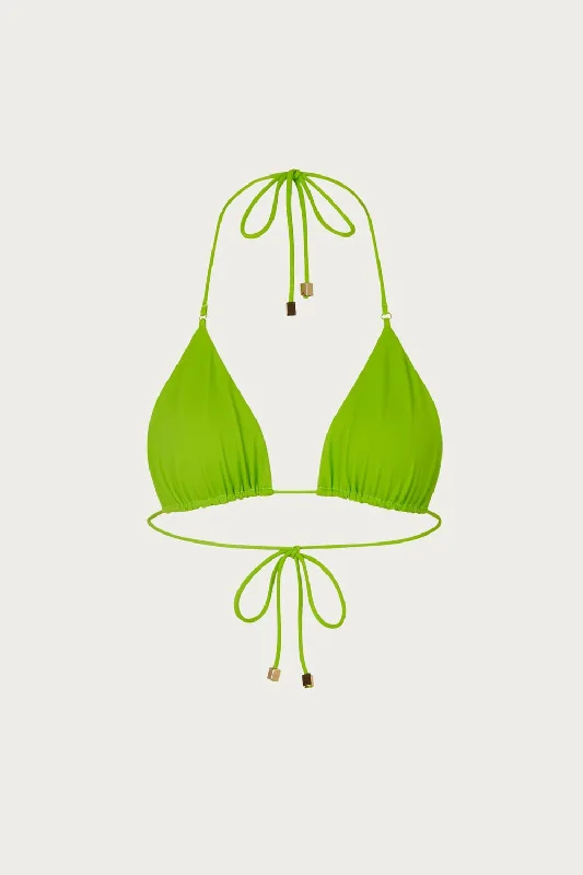 Trend Leading Collection Diana Triangle Bikini Top In Mineral Green