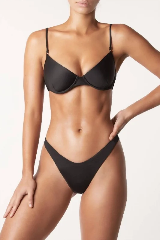 Trendy Clothing Sale Underwire Bikini Top In Black