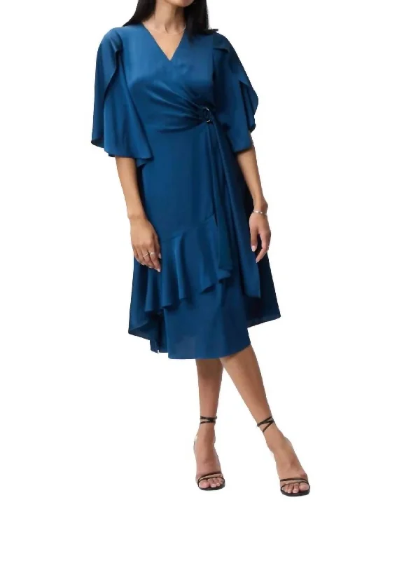 Discover Promotions Wrap Tiered Dress In Nightfall