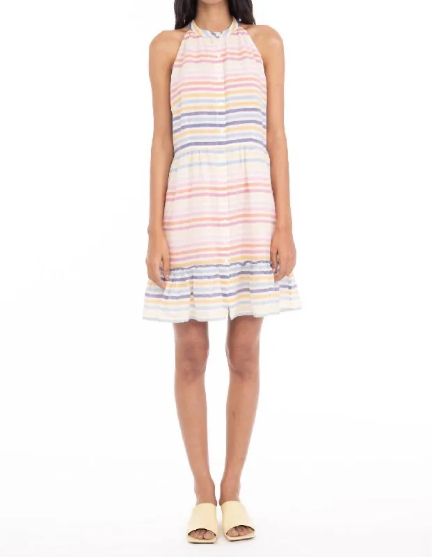 From Casual To Classy Indigo Dress In Candy Stripe