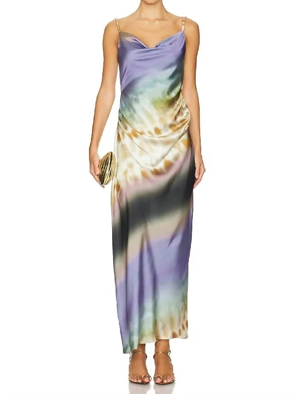Exclusive Designer Collection Livia Dress In Cerulean Ombre