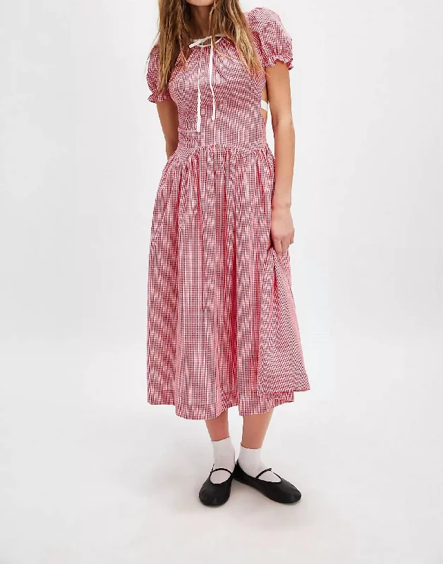 Casual Dresses for Women Rosalie Dress In Red Gingham