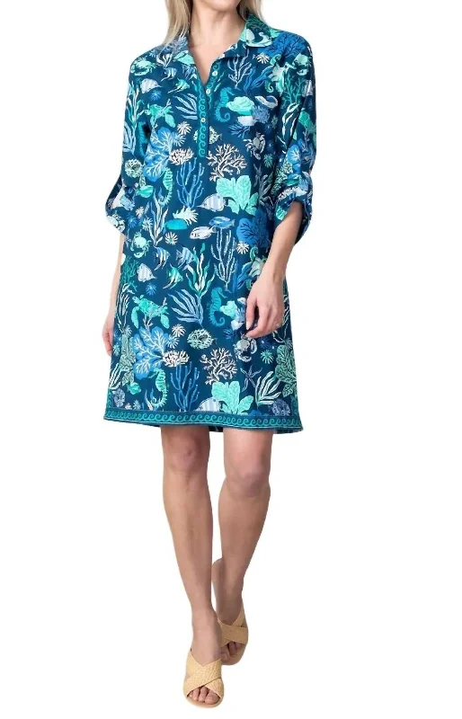 Casual Style for Busy Women Graceful Getaway Dress In Oceania Navy