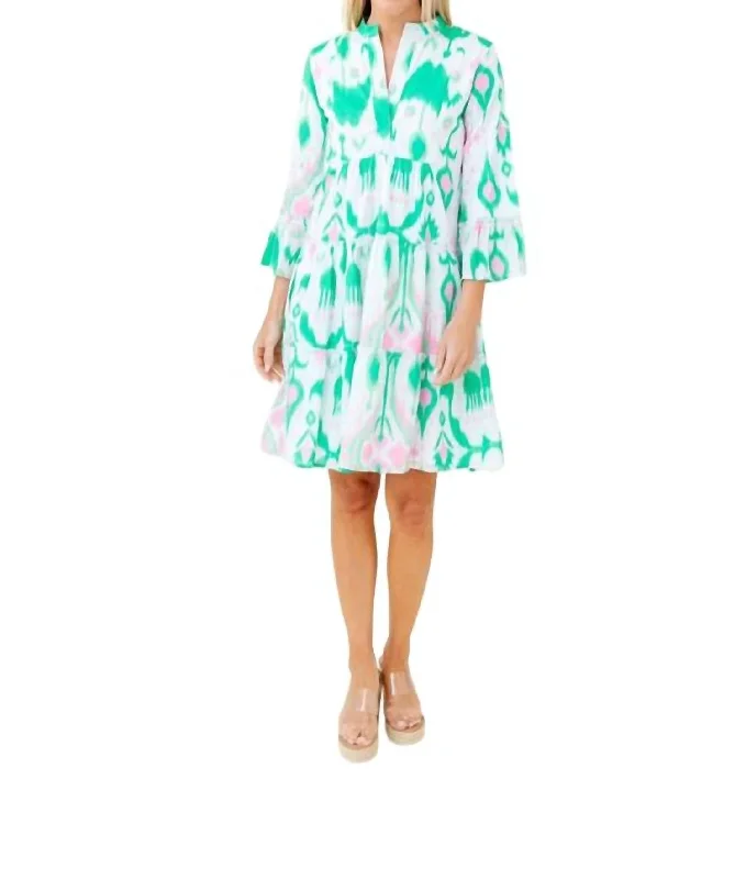 All Season Fashion Collection Caty Dress In Worth Avenue Ikat