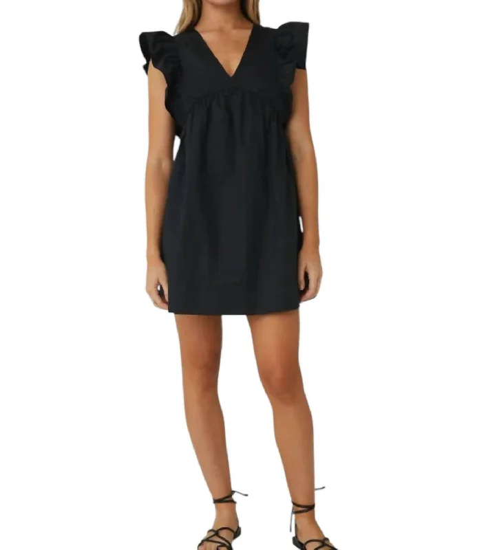 Best Online Women's Boutiques Bree Cotton Dress In Black