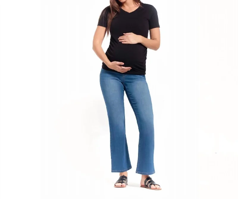 Fashion Deal 30" Maternity Slim Boot Jean With Bellyband In Tobias