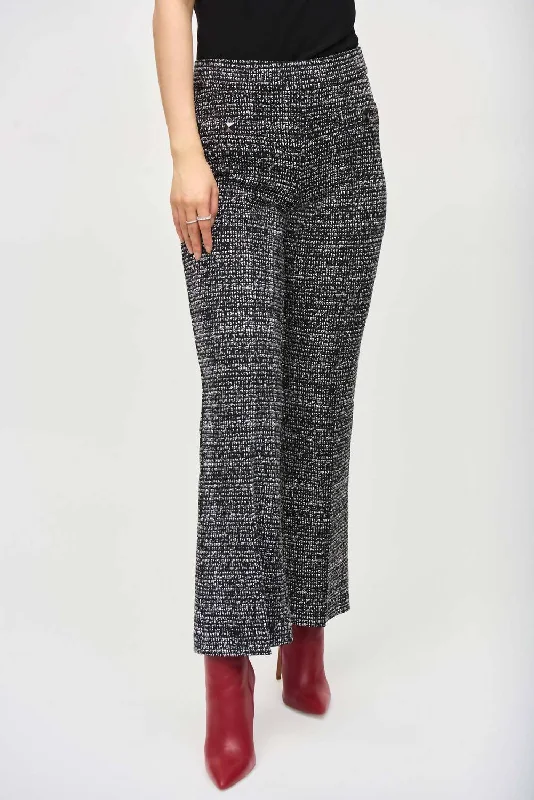 Enjoy Discount Abstract Pants In Black/off White