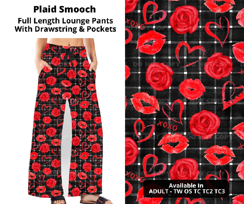 Limited Time Offer Preorder! Closes 11/28. ETA Feb. Plaid Smooch Full Length Lounge Pants